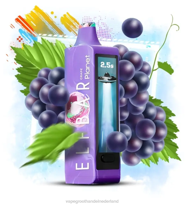 Elf Bar Planet 25000 - 6V6T13 druif Vape Groothandel Inkoop