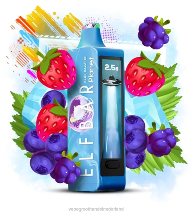 Elf Bar Planet 25000 - 6V6T15 blauw razz-ijs Vape Nederland