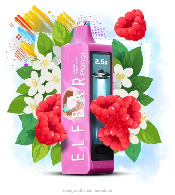Elf Bar Planet 25000 - 6V6T19 jasmijn framboos Groothandel Vape Wegwerp
