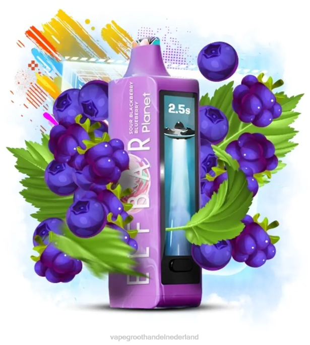 Elf Bar Planet 25000 - 6V6T22 zure bramen bosbes Wegwerpbaar Vape
