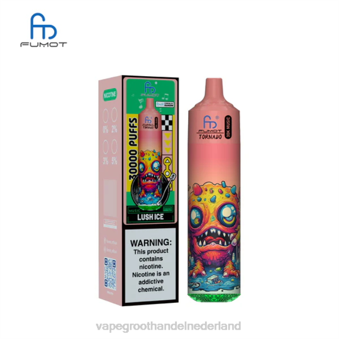 Groothandel Vape Wegwerp BJ2F17 weelderig ijs Fumot Tornado 30k muziek