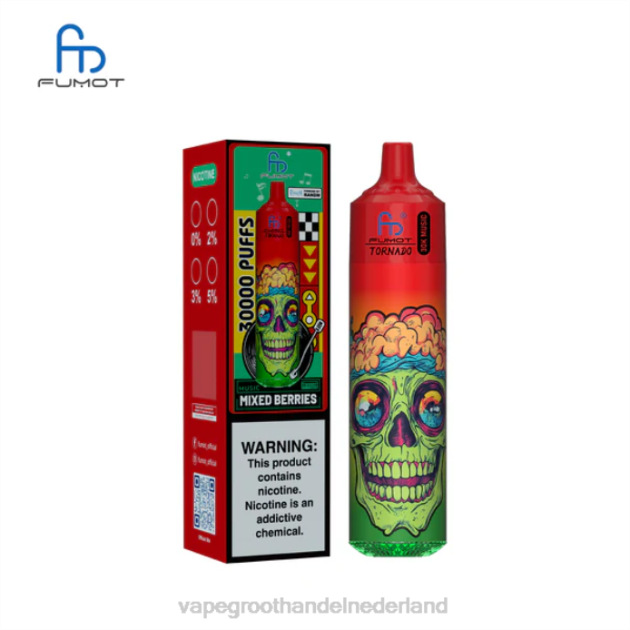 Vape Bestseller BJ2F18 gemengde bessen Fumot Tornado 30k muziek