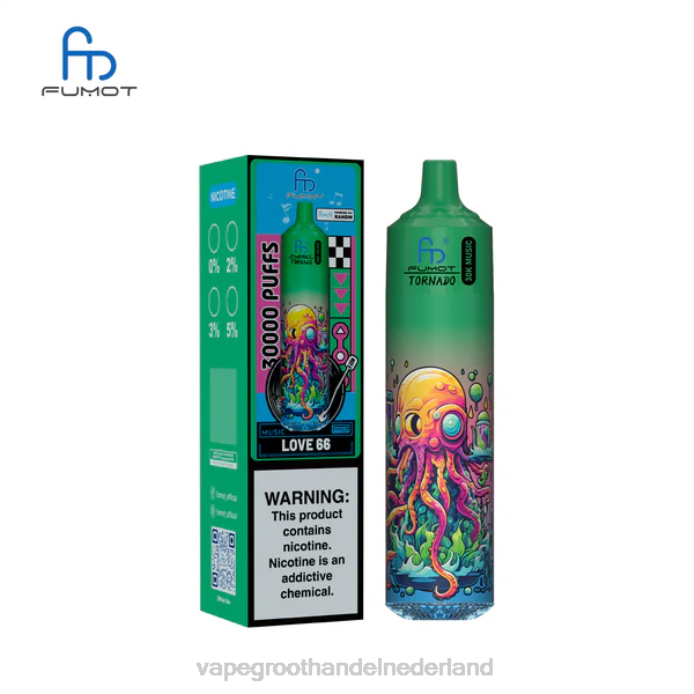 Vape Groothandel Amersfoort BJ2F16 liefde 66 Fumot Tornado 30k muziek