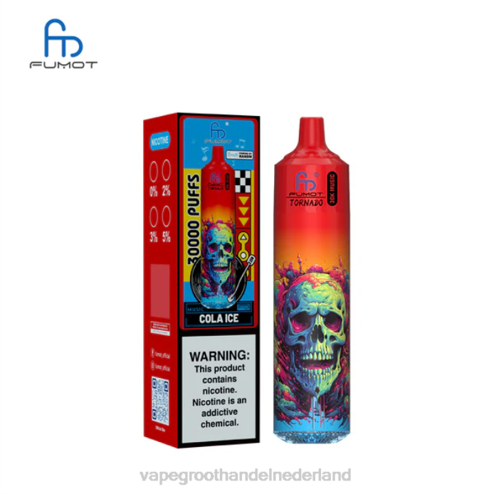 Vape Groothandel Amersfoort BJ2F9 cola-ijs Fumot Tornado 30k muziek