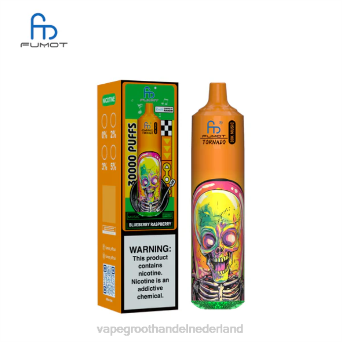 Vape Groothandel Inkoop BJ2F5 bosbes framboos Fumot Tornado 30k muziek