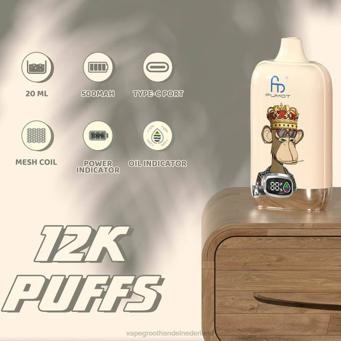 2NRV4 wegwerpbaar - Vape Nederland Fumot Tornado Digital Box 12000