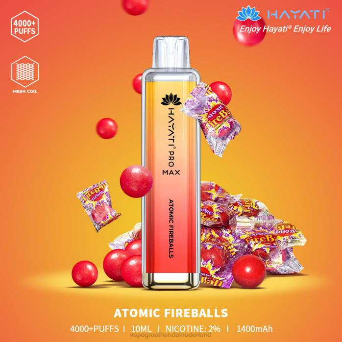 2NRV143 atomaire vuurbal - pod systeem Vape Hayati Pro Max 4000
