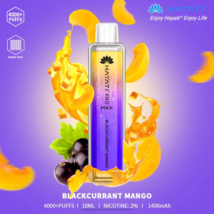 2NRV146 zwarte bessen-mango - wegwerp Vape Groningen Hayati Pro Max 4000