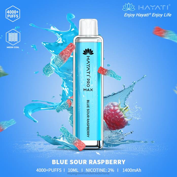 2NRV150 blauwzure framboos - groothandel Vape wegwerp Hayati Pro Max 4000