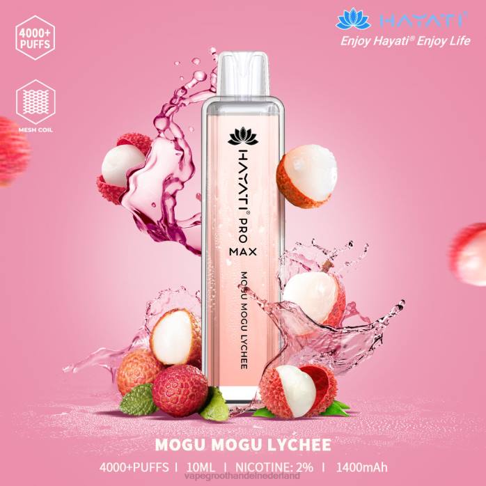 2NRV166 mogu mogu lychee - wegwerp Vape Groningen Hayati Pro Max 4000