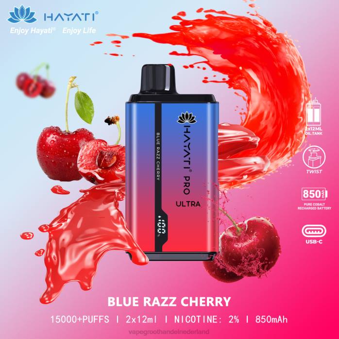 2NRV198 blauwe razz-kers - Vape groothandel Nederland Hayati Pro Ultra
