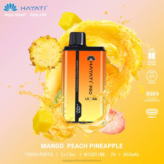 2NRV209 mango perzik ananas - Vape bestseller Hayati Pro Ultra