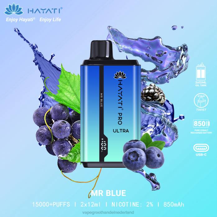 2NRV212 meneer blauw - Vape groothandel inkoop Hayati Pro Ultra