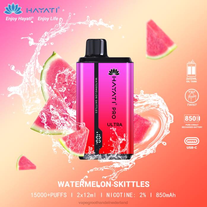 2NRV220 watermeloen kegels - groothandel Vape wegwerp Hayati Pro Ultra