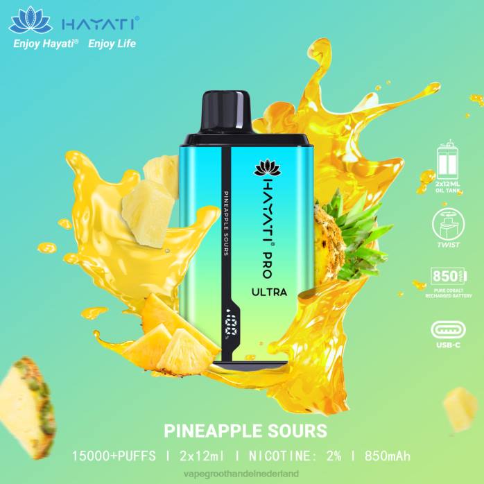 2NRV228 ananas zuur - Vape groothandel Nederland Hayati Pro Ultra