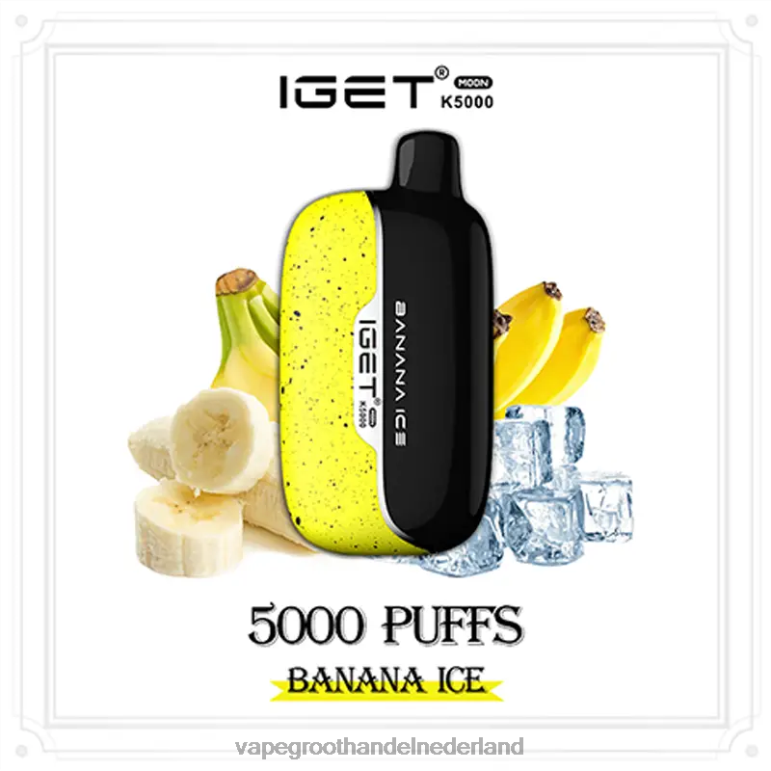 Groothandel Vape Wegwerp 2DHZP11 bananen ijs IGET Moon k5000