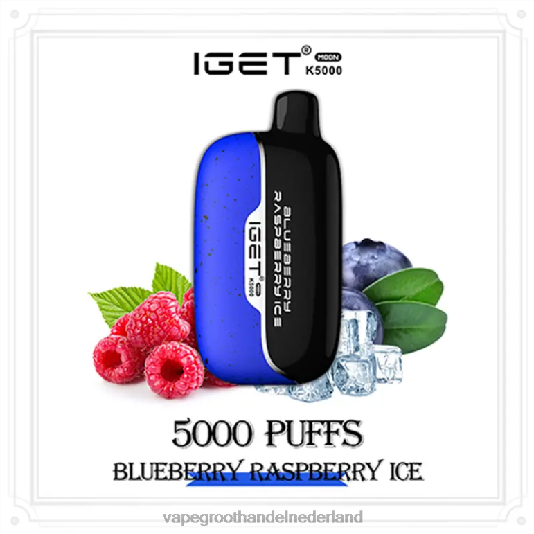 Groothandel Vape Wegwerp 2DHZP3 bosbessen frambozen ijs IGET Moon k5000