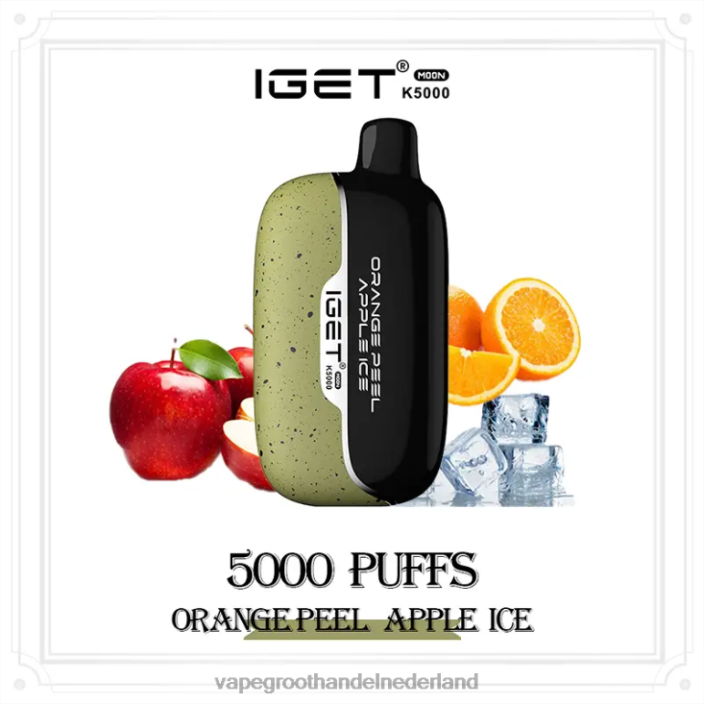 Pod Systeem Vape 2DHZP15 sinaasappelschil appelijs IGET Moon k5000