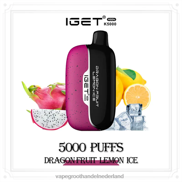 Vape Bestseller 2DHZP20 drakenfruit-citroenijs IGET Moon k5000
