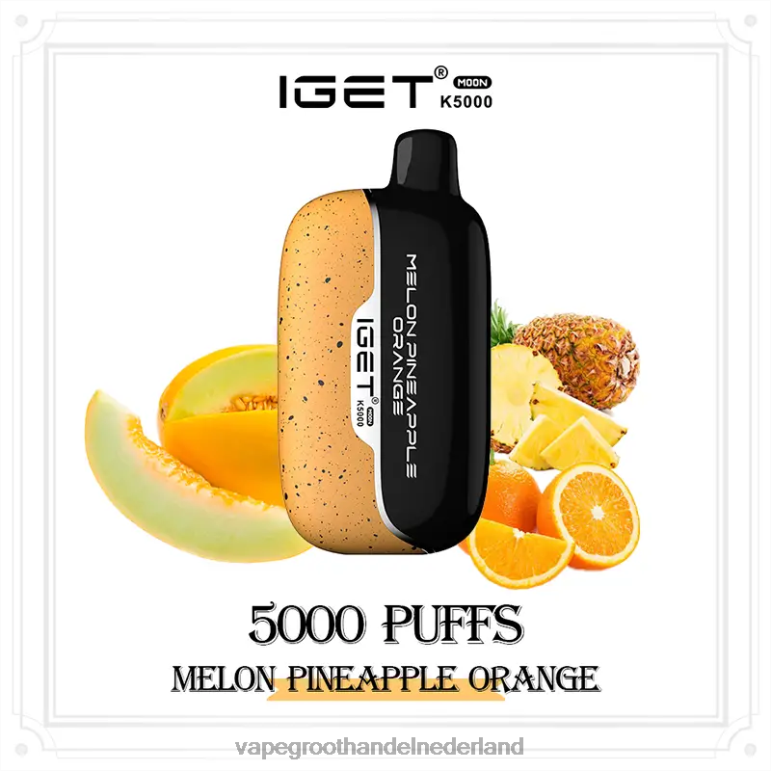 Vape Groothandel Inkoop 2DHZP13 meloen ananas sinaasappel IGET Moon k5000
