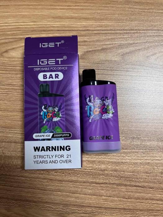 2NRV88 druiven ijs - Vape groothandel Nederland IGET BAR 3500 5% nicotine