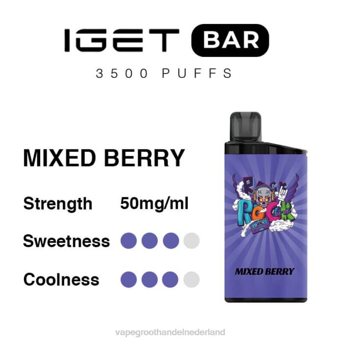 2NRV94 gemixte bessen - Vape Nederland IGET BAR 3500 5% nicotine
