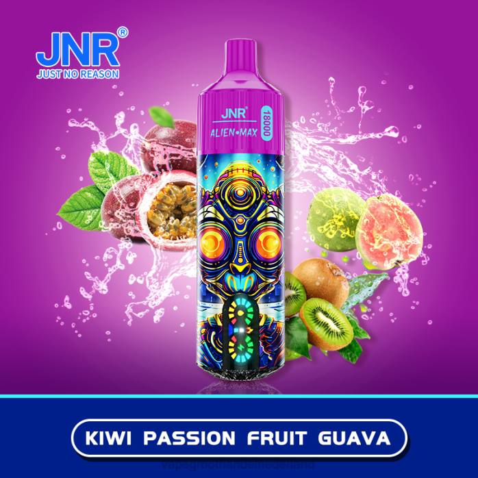 2NRV576 kiwi-passievrucht-guave - wegwerp Vape Groningen JNR ALIEN MAX