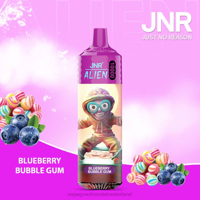 2NRV636 bosbessen kauwgom - wegwerp Vape Groningen JNR ALIEN