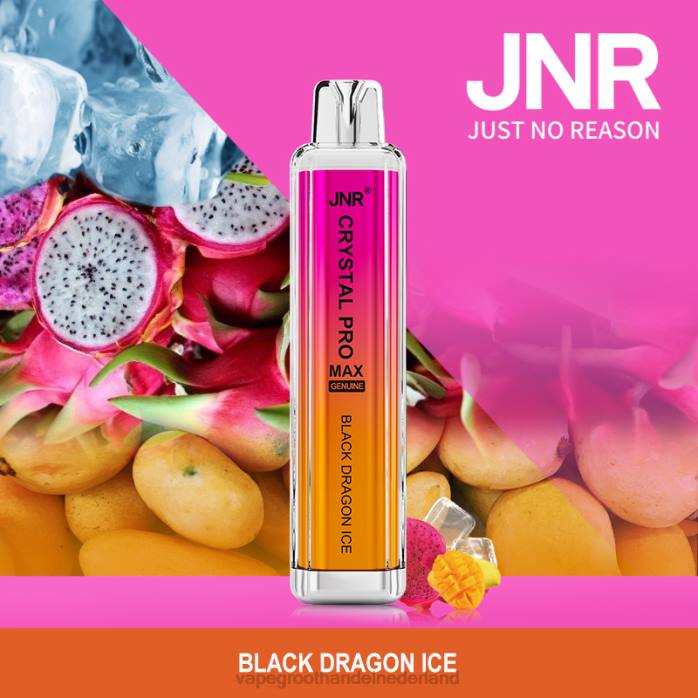 2NRV726 zwart drakenijs - wegwerp Vape Groningen JNR CRYSTAL PRO MAX