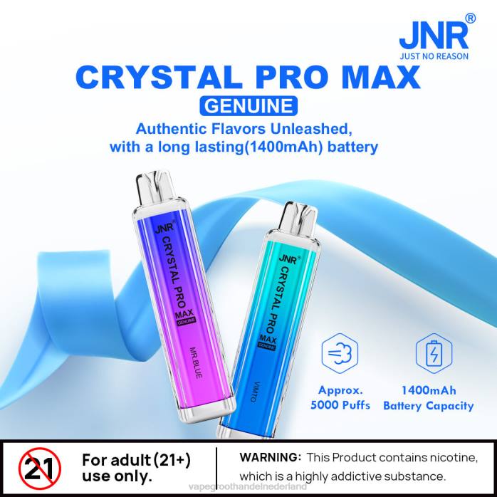 2NRV735 sappige perzik - Vape Amsterdam JNR CRYSTAL PRO MAX