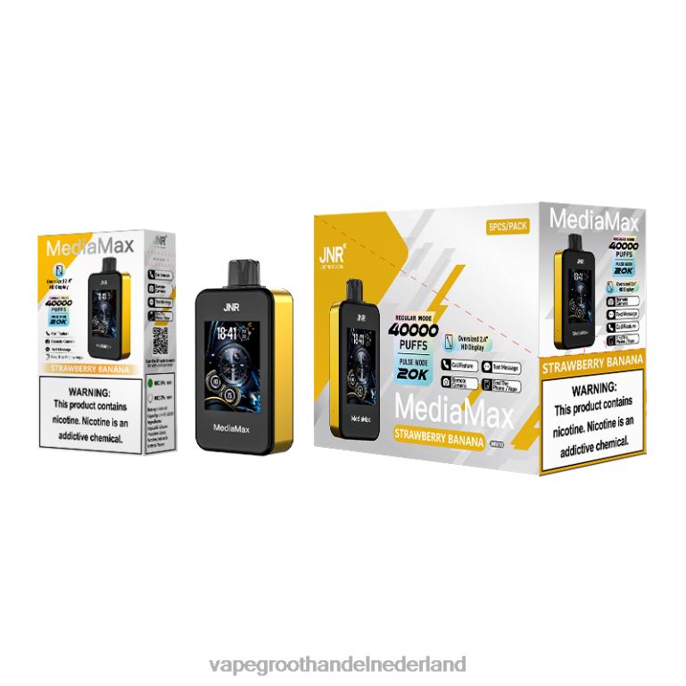 aardbei banaan- wegwerp Vape groningen JNR MediaMax 40k trekje 8LT2D16