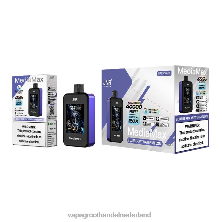 bosbessen watermeloen- Vape groothandel inkoop JNR MediaMax 40k trekje 8LT2D12