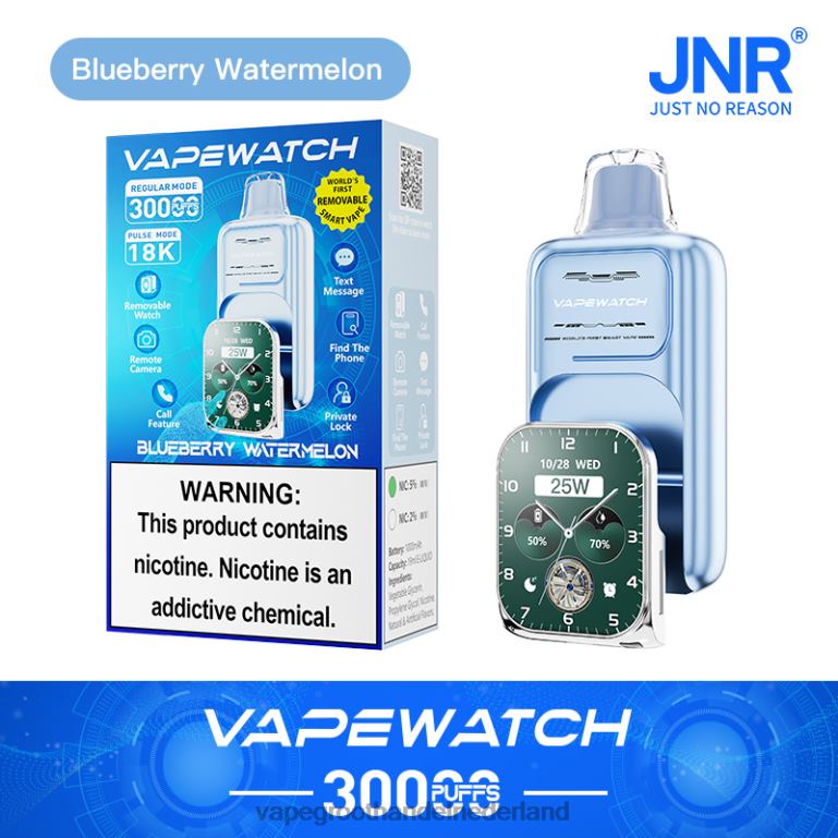 bosbessen watermeloen- Vape Nederland JNR damp horloge 8LT2D4