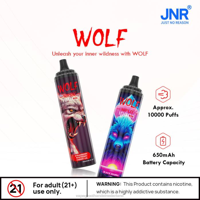 2NRV102 perzik ijs - Vape groothandel inkoop JNR WOLF NIPLO