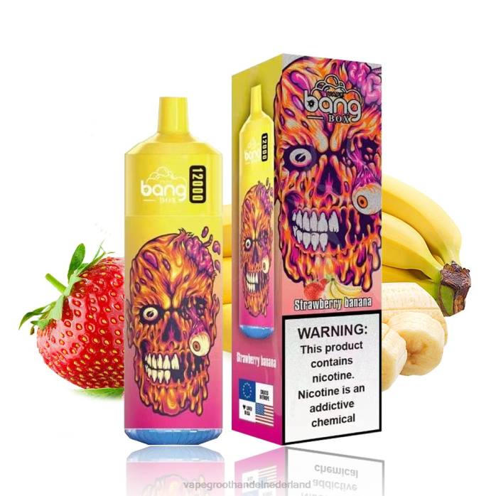 2NRV114 aardbei banaan - Vape Nederland Bang Box 12000 trekjes