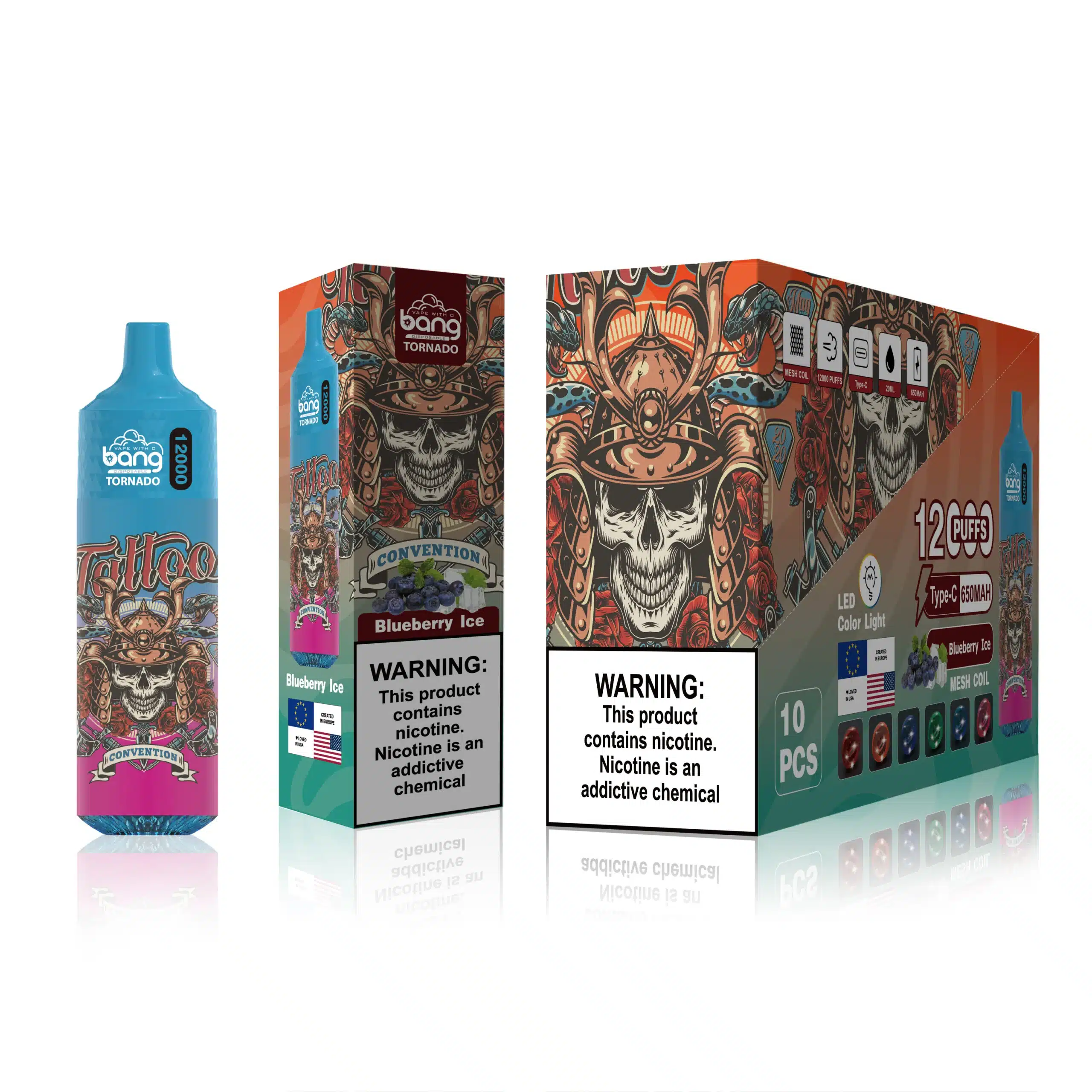 2NRV125 bosbessen ijs - Vape Amsterdam Bang Box 12000 trekjes