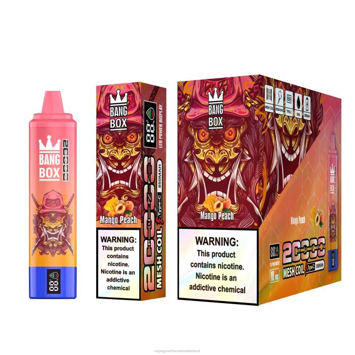 2NRV128 mango-perzik - Vape groothandel Nederland Bang Box 20000