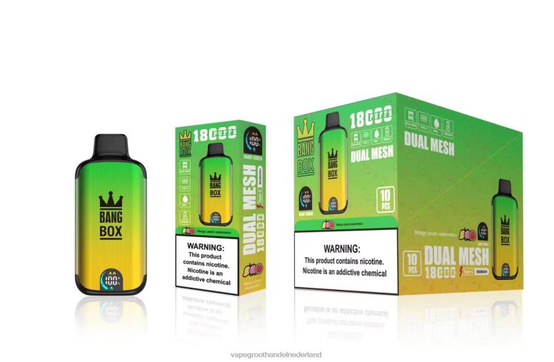 Bang Box 18000 trekjes 2HL2X89 - Vape Groothandel Nederland mango perzik watermeloen