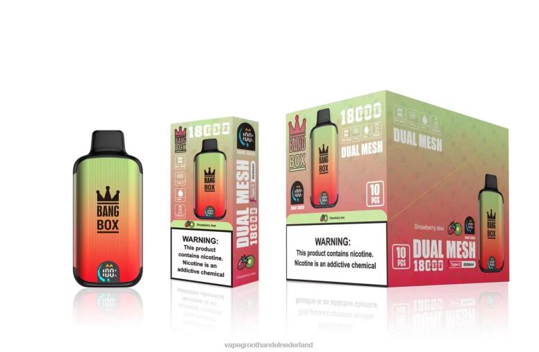 Bang Box 18000 trekjes 2HL2X92 - Vape Bestseller aardbei-kiwi