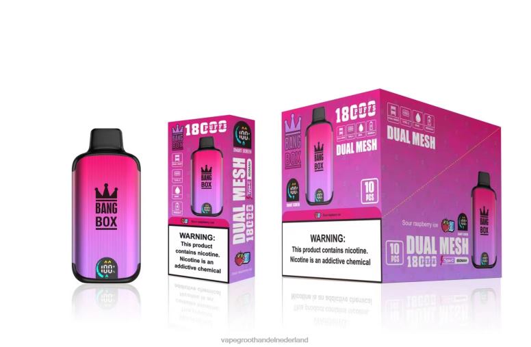 Bang Box 18000 trekjes 2HL2X98 - Vape Groothandel Inkoop zuur frambozenijs