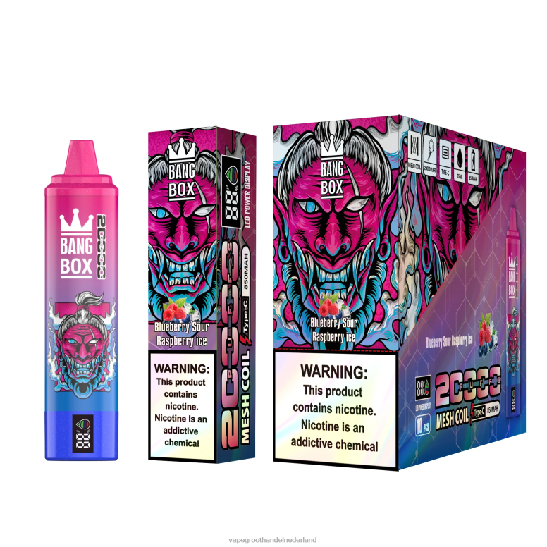 Bang Box 20000 2HL2X55 - Vape Groothandel Inkoop bosbessenzuur frambozenijs