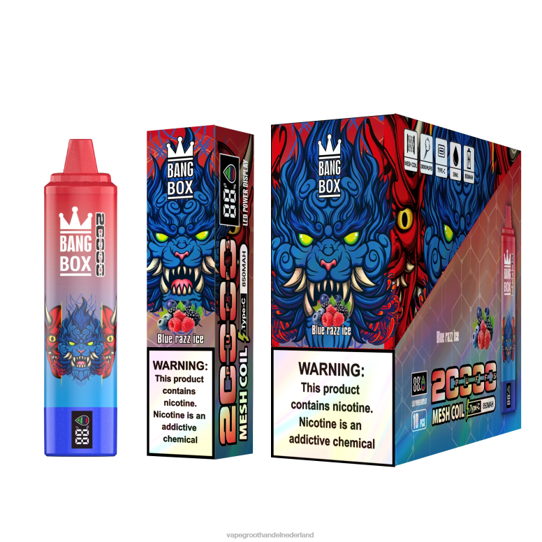 Bang Box 20000 2HL2X59 - Groothandel Vape Wegwerp blauw razz-ijs