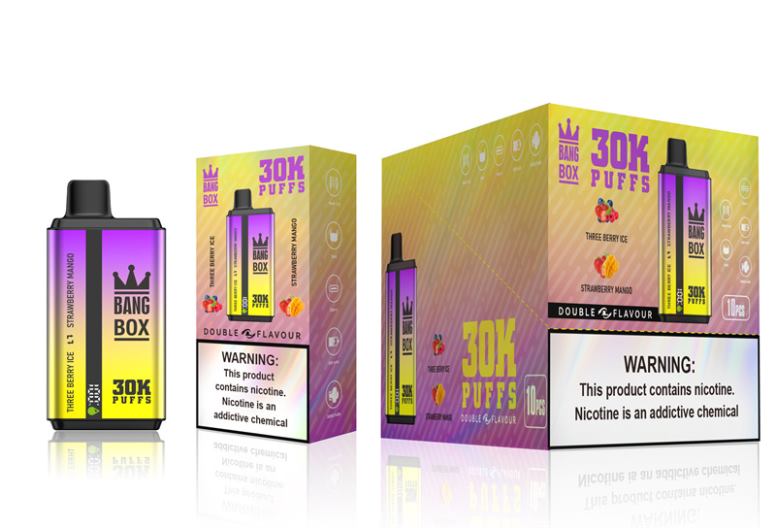 Bang Box 30.000 soesjes dubbele smaken 2HL2X67 - Vape Bestseller drie bessenijs en aardbei-mango
