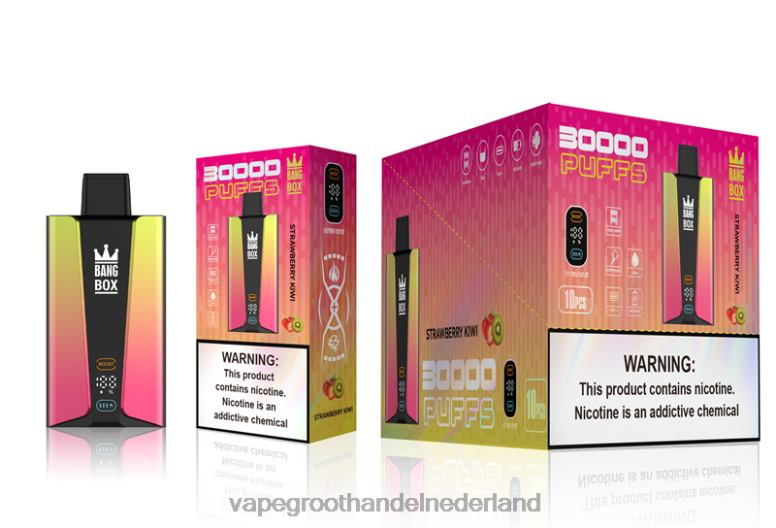 Bang Box 30.000 trekjes slim scherm 2HL2X74 - Vape Groothandel Nederland aardbei-kiwi