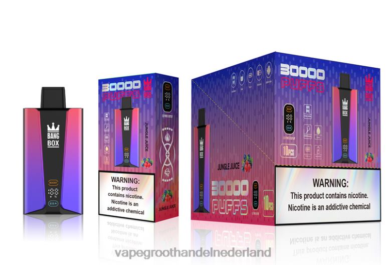 Bang Box 30.000 trekjes slim scherm 2HL2X78 - Vape Groothandel Inkoop jungle-sap