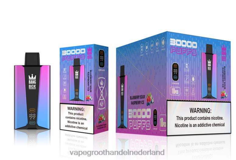 Bang Box 30.000 trekjes slim scherm 2HL2X81 - Groothandel Vape Wegwerp bosbessenzuur frambozenijs
