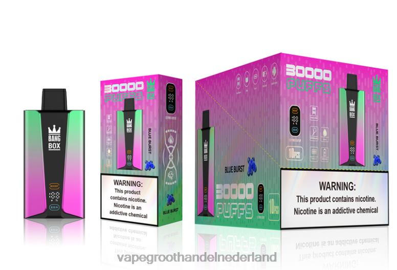 Bang Box 30.000 trekjes slim scherm 2HL2X82 - Vape Bestseller blauwe uitbarsting