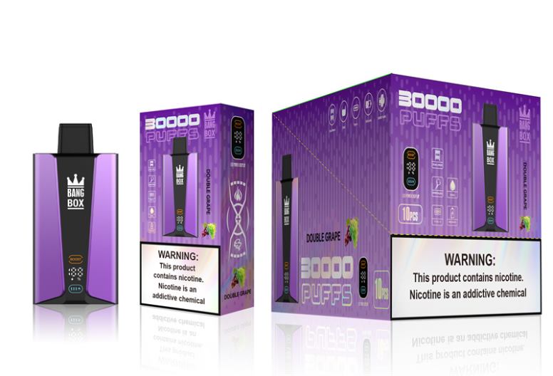 Bang Box 30.000 trekjes slim scherm 2HL2X85 - Vape Groothandel Amersfoort dubbele druif
