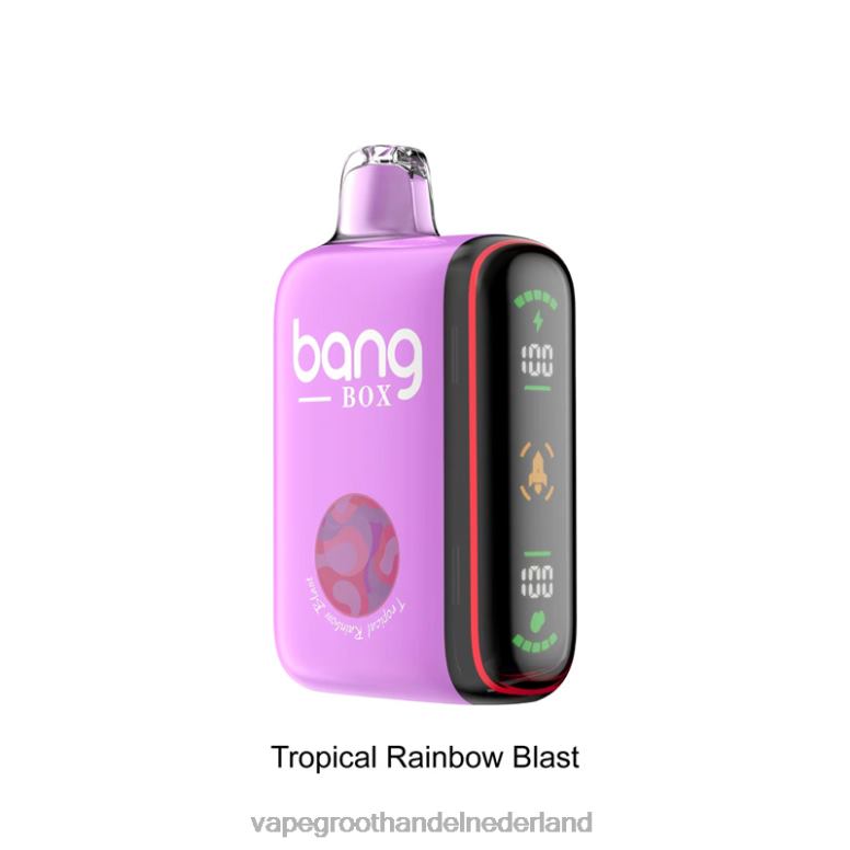 Bang Box Intelligente vermogensweergave van 9000-18000 rookwolken 2HL2X36 - Vape Groothandel Nederland tropische regenboogexplosie
