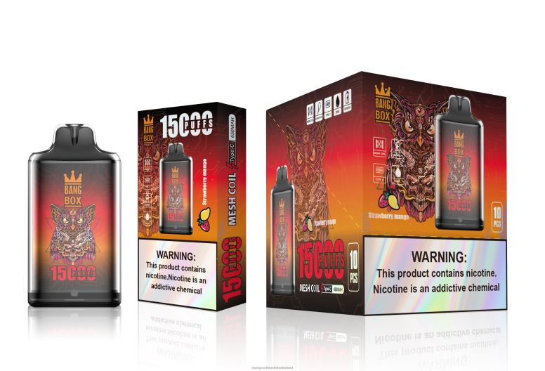 Bang Box s1-15000 trekjes 2HL2X101 - Groothandel Vape Wegwerp aardbei-mango